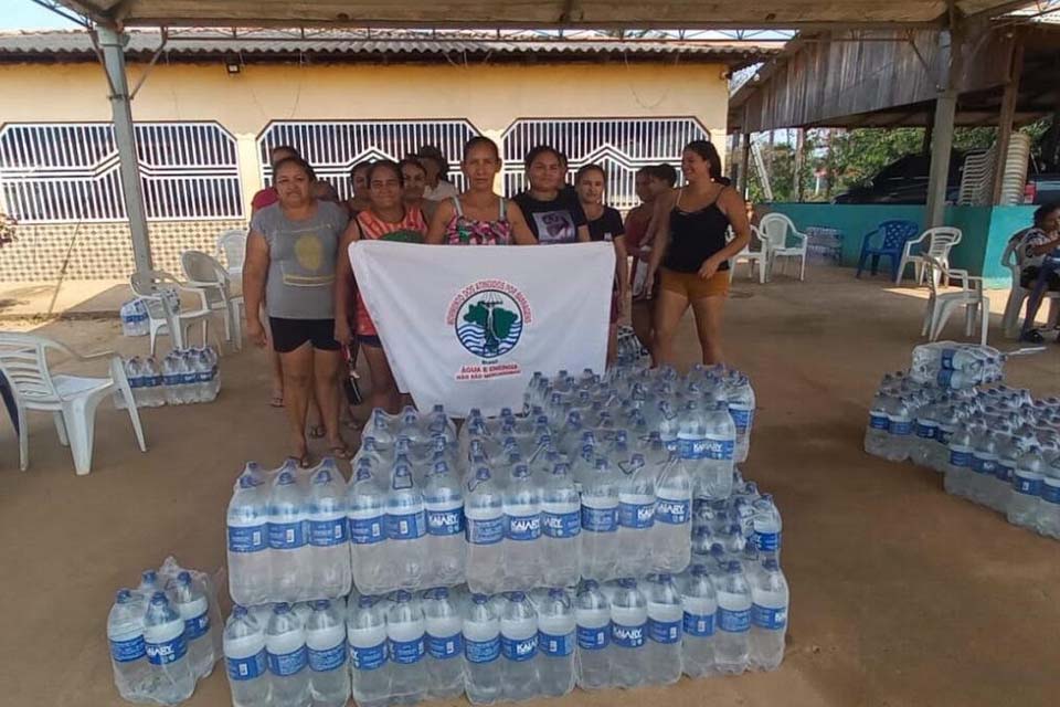 MAB realiza entrega mais de 600 fardos de água para famílias afetadas pela seca no Baixo Madeira, em Rondônia