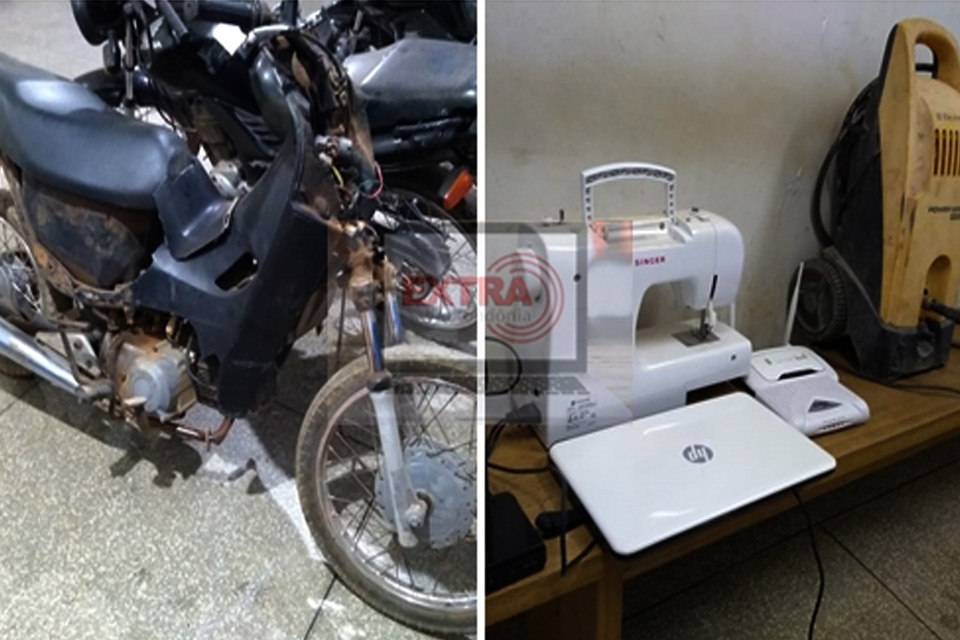 PM detém suspeitos, recupera moto e objetos furtados em Vilhena