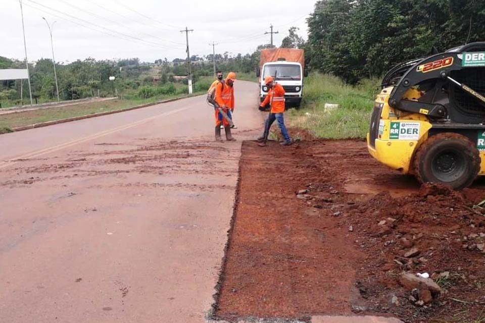 Manutenção na RO-383 beneficia população e produtores rurais da Região do Café