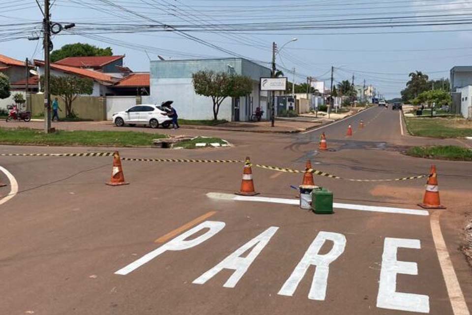 Barão de Melgaço passa a ser preferencial no cruzamento com a Cuiabá em Rolim de Moura