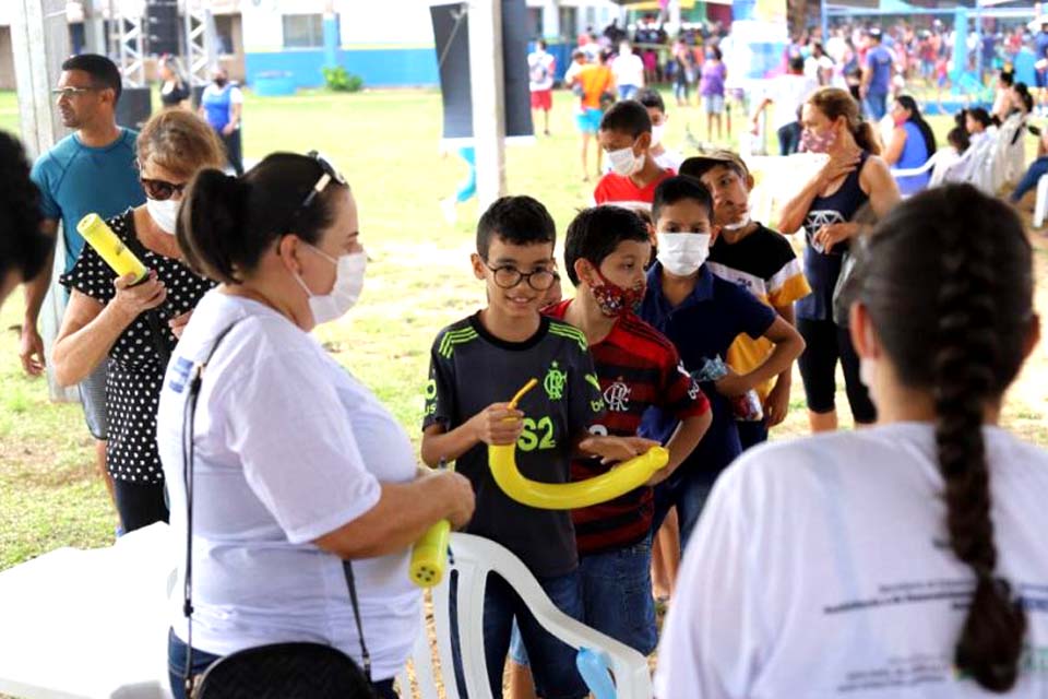 Seas e parceiros promovem Dia das Crianças com brincadeiras na zona Leste de Porto Velho