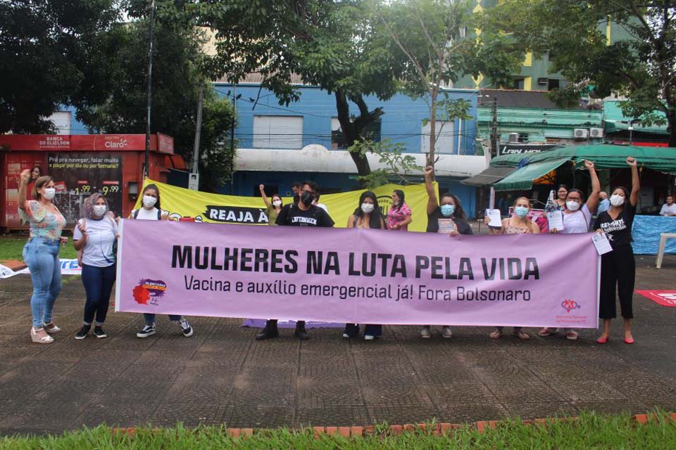 Sintero denuncia aumento da violência contra as mulheres em Rondônia durante ato público no dia 08 de março