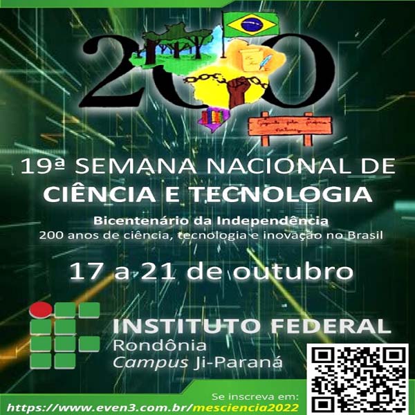 Campus Ji-Paraná realiza a 19º Semana Nacional de Tecnologia entre os dias 17 e 21 de outubro