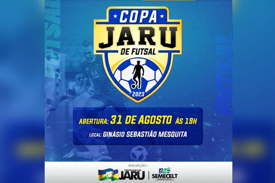 Abertura da Copa Jaru de Futsal acontece nesta quinta-feira, 31, no Ginásio Sebastião Mesquita 