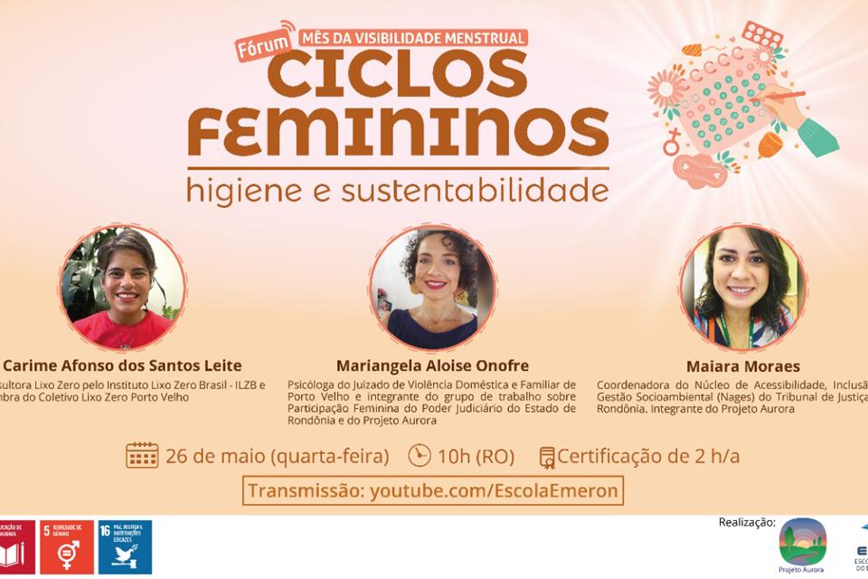 Mês da Visibilidade Menstrual é celebrado com fórum virtual sobre Higiene Menstrual e sustentabilidade