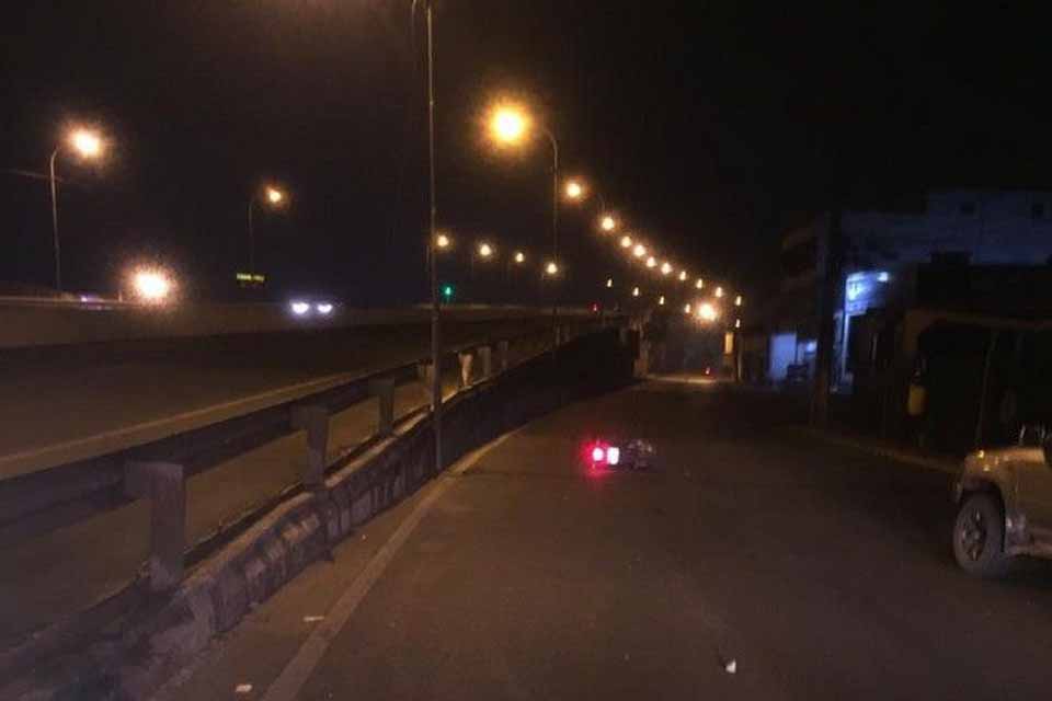 Jovem morre em acidente de moto na marginal do viaduto de Ji-Paraná