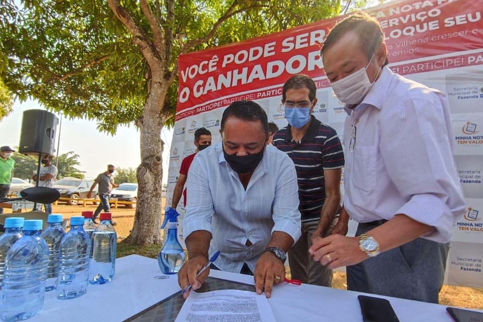 Moto do programa Minha Nota Tem Valor Para Vilhena será entregue na próxima sexta, saiba como concorrer