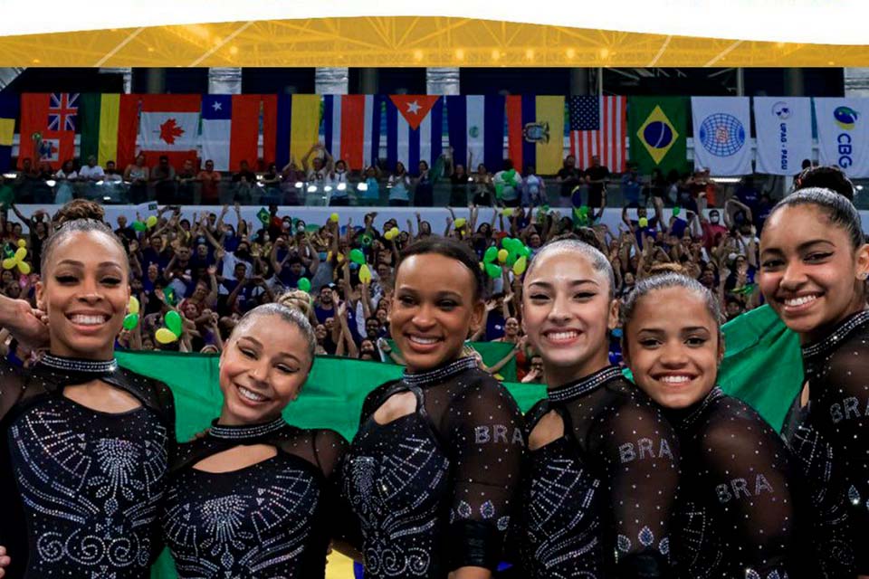  Seleção feminina é campeã por equipes no Pan de ginástica artística