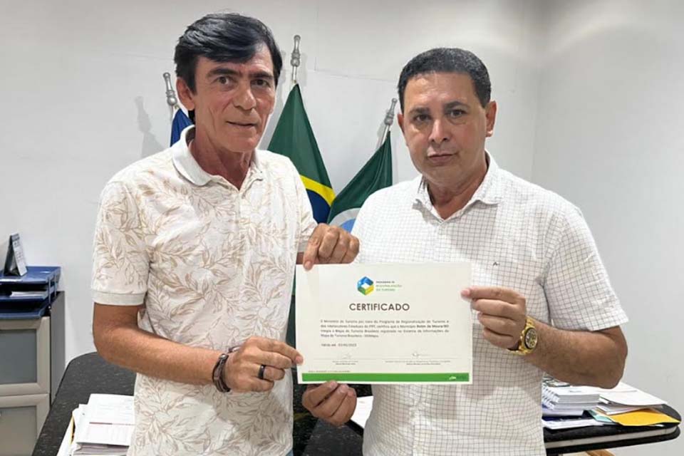 Município recebe Certificado de outorga e inclusão do município no Mapa do Turismo Brasileiro 