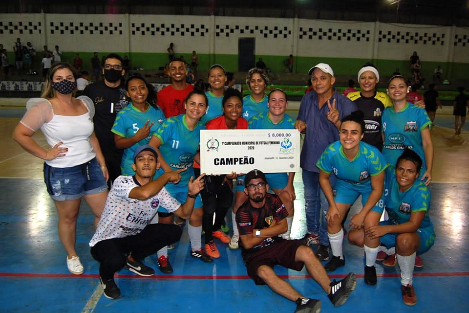 FUNCET encerra Campeonato Municipal de Futsal Feminino 2020 e entrega premiações às vencedoras