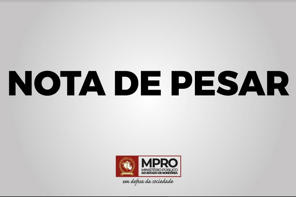 Nota de pesar pelo falecimento do Promotor de Justiça Jonatas Albuquerque Pires da Rocha