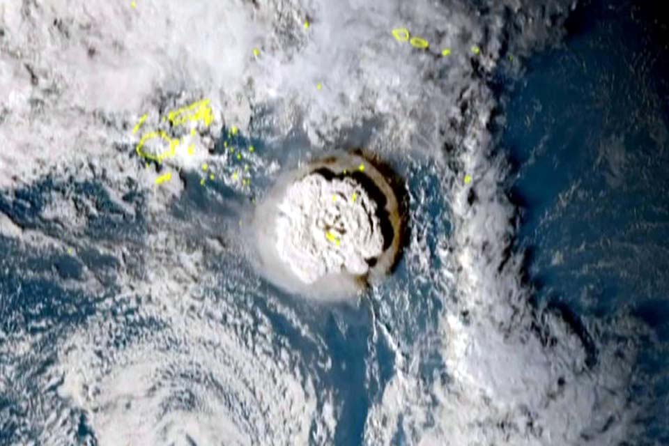 Erupção em Tonga em janeiro é a mais intensa já registrada