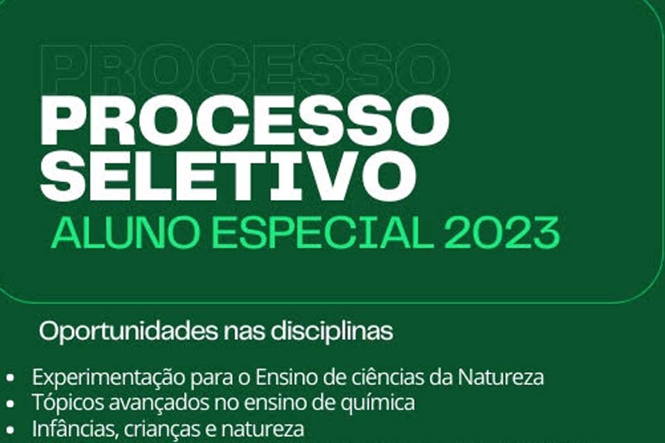 UNIR abre seleção para aluno especial no Mestrado em Ensino de Ciências da Natureza