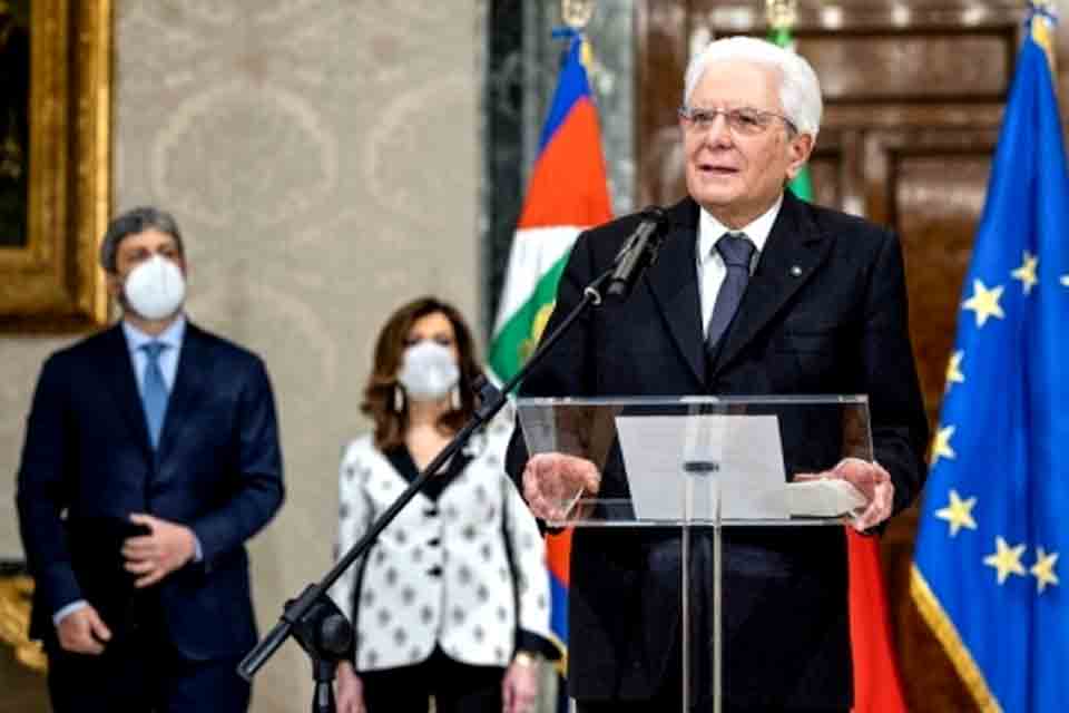 Sergio Mattarella toma posse para segundo mandato como presidente da Itália