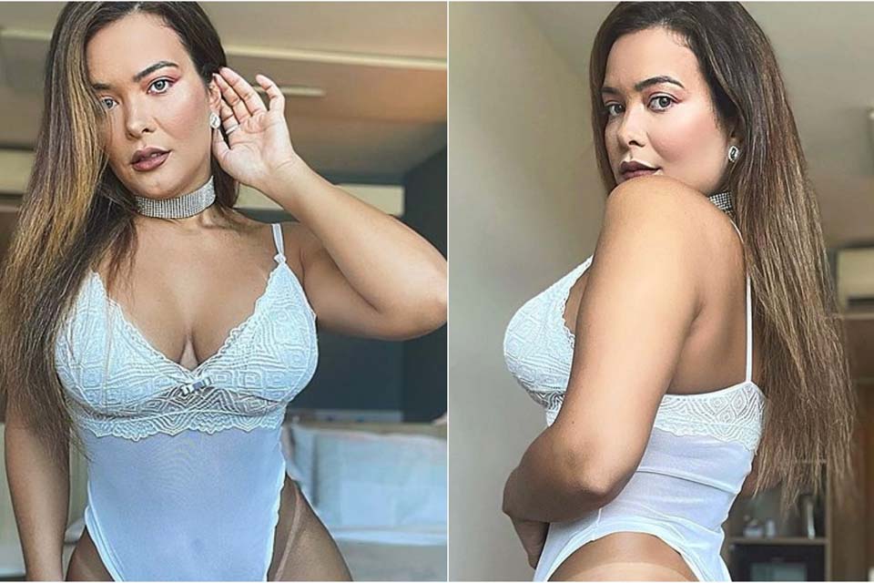 Geisy Arruda exibe curvas em lingerie fio-dental e arranca elogios: 'Gata'