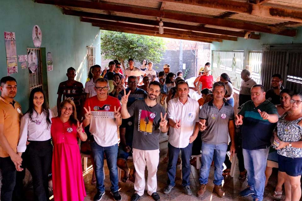 Candidato a Deputado Federal Vinicius Miguel cumpre agenda em bairros populares de Porto Velho