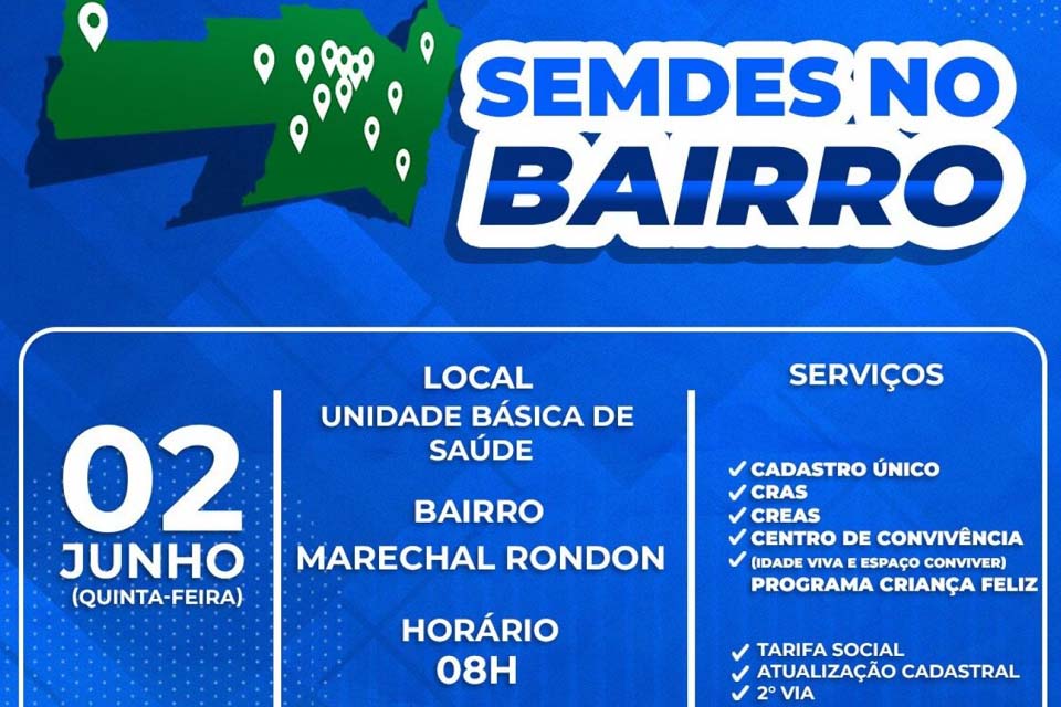 População do bairro Marechal Rondon recebe projeto Semdes no Bairro nesta quinta-feira