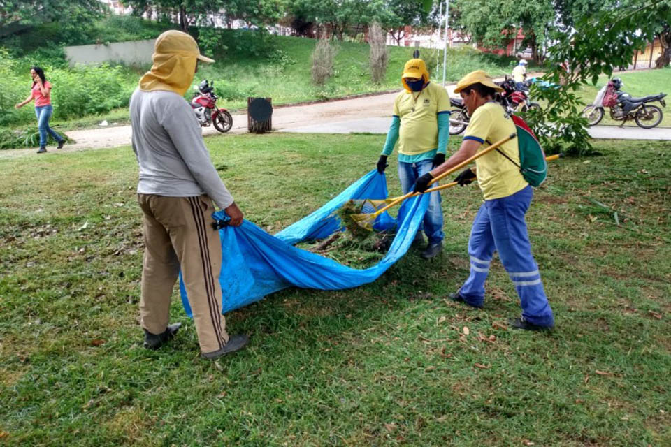 Ações de limpeza urbana são realizadas em Porto Velho