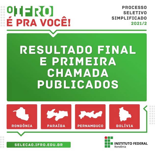 Publicado oresultado final do Processo Seletivo Simplificado PSS 2021/2