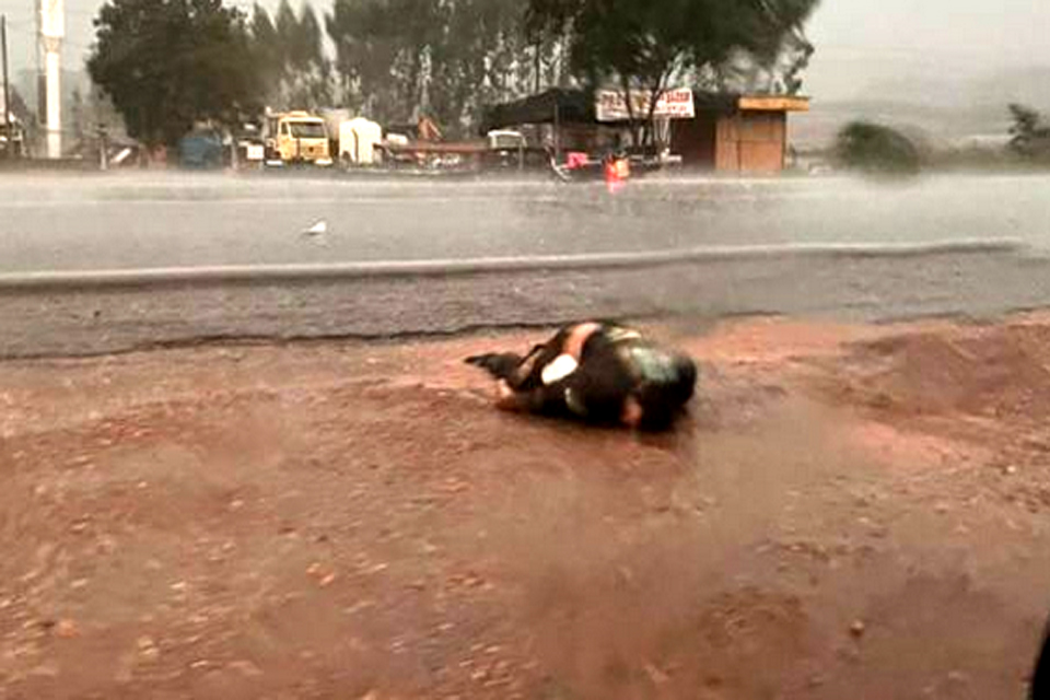 Motociclista sofre ferimentos graves após atingir  carreta na BR 364