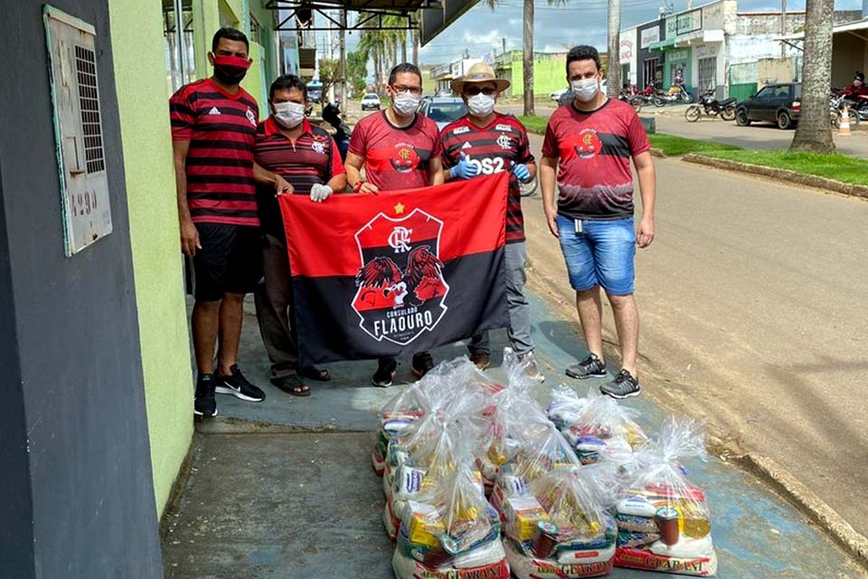 Consulado do Flamengo em RO faz doação de cestas básicas para famílias afetas pelo coronavírus