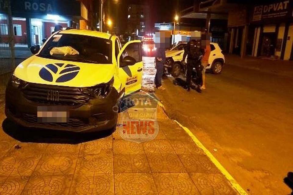 Veículo de Porto Velho causa acidente em Vilhena próximo ao Park Shopping