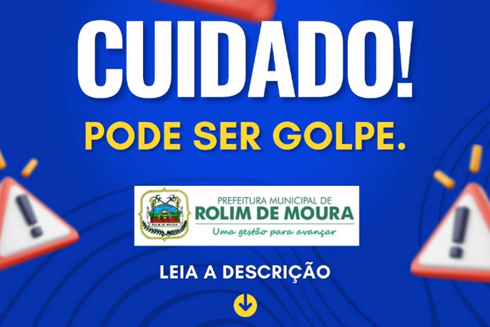 Prefeitura de Rolim de Moura alerta para contribuinte não cair golpe ao receber e-mail