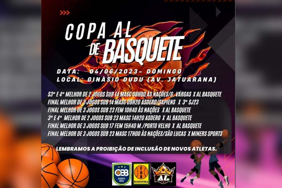 Copa AL de Basquete acontece neste fim de semana no Ginásio Dudu, na capital 