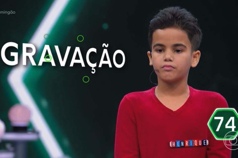 Pequeno Gênio Jaruense Participa da Segunda Fase do Programa “Domingão do Huck”, neste domingo (15)