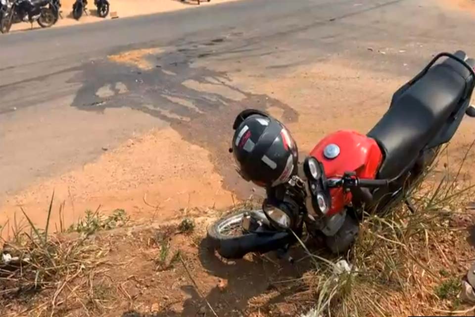 Motorista foge depois de atropelar e deixar motociclista em estado grave