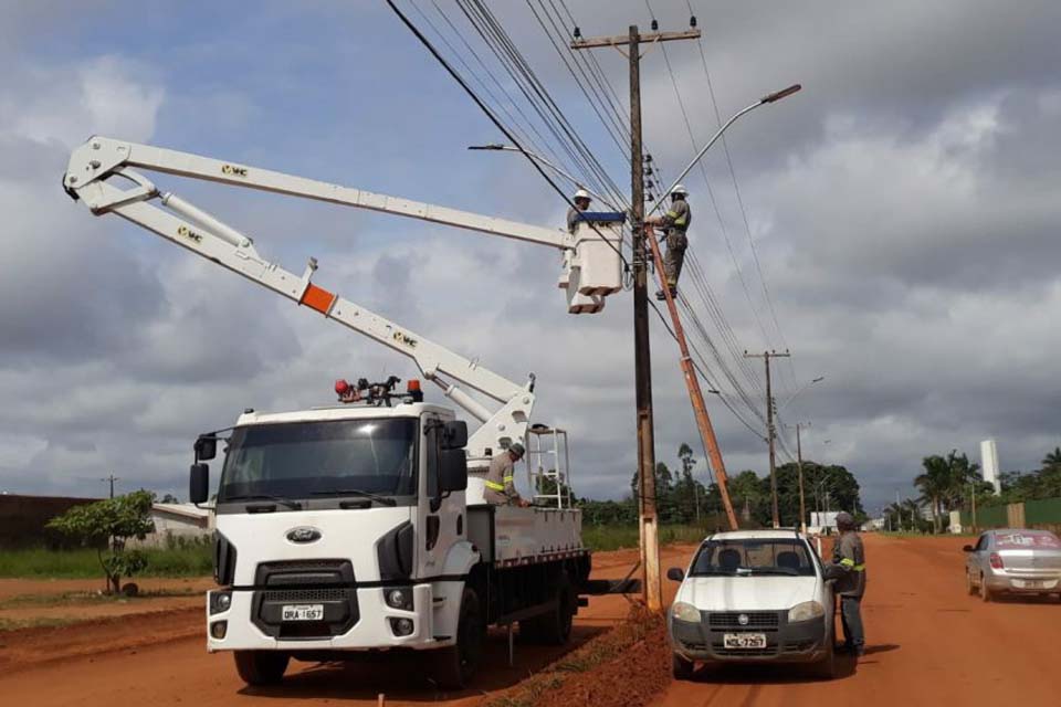 Principal avenida entre bairros Barão do Melgaço 1 e 2 recebe iluminação de LED