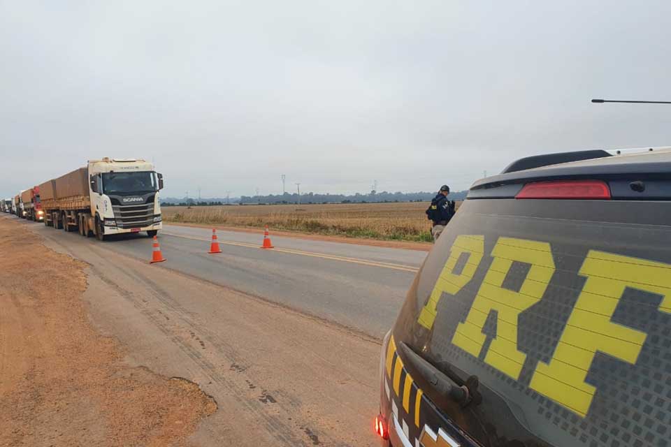 PRF informa nove pontos de bloqueio com manifestações pacíficas em rodovias de Rondônia