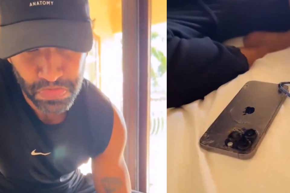 Gusttavo Lima mostra celular quebrado e diz: “Vai continuar assim”