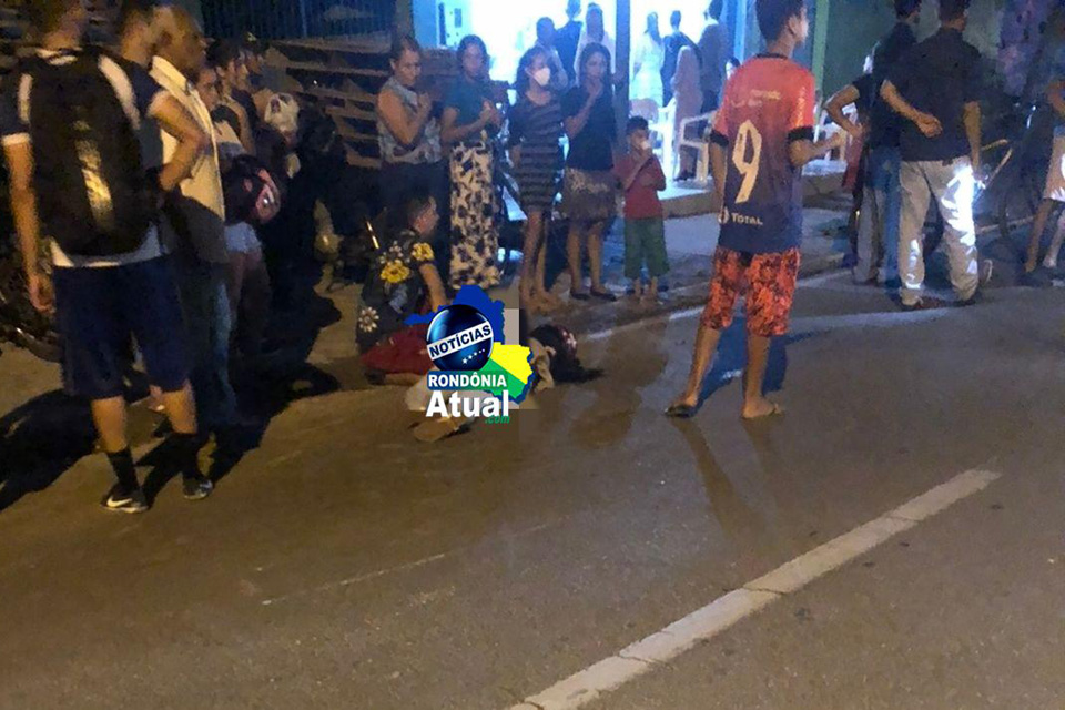 Motociclista fica ferida ao colidir com cachorro na Av. Brasil