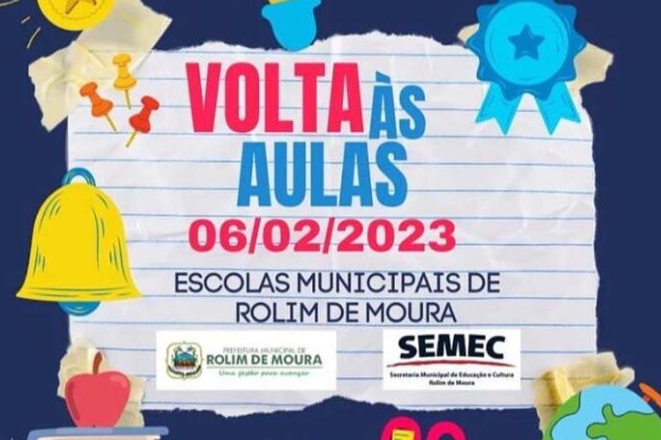 Ano letivo nas escolas municipais de Rolim de Moura iniciam neste 6 de fevereiro