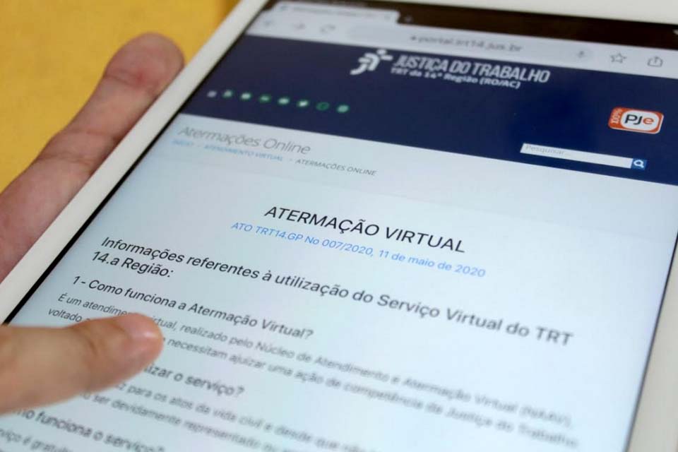 Com mais de 3.500 atendimentos, Núcleo de Atendimento e Atermação Virtual (NAAV) é efetivado pelo TRT-14