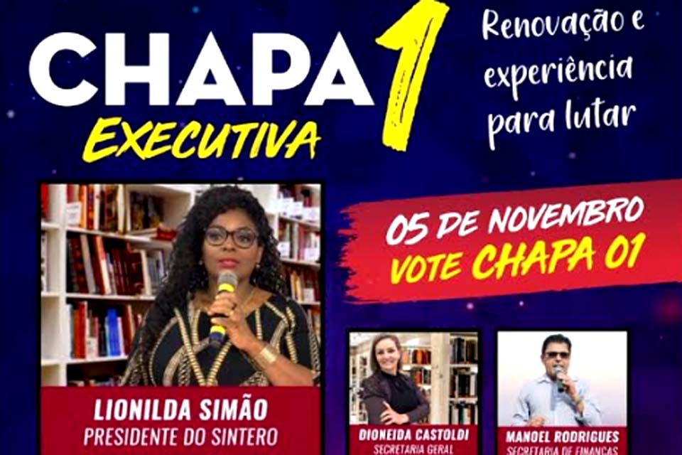 ELEIÇÃO NO SINTERO: Chapa 1 