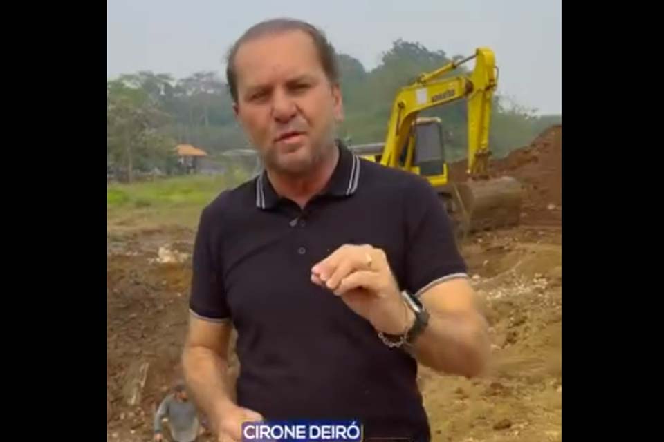 Deputado Cirone Deiró acompanha obras drenagem no Bairro Eldorado em Cacoal