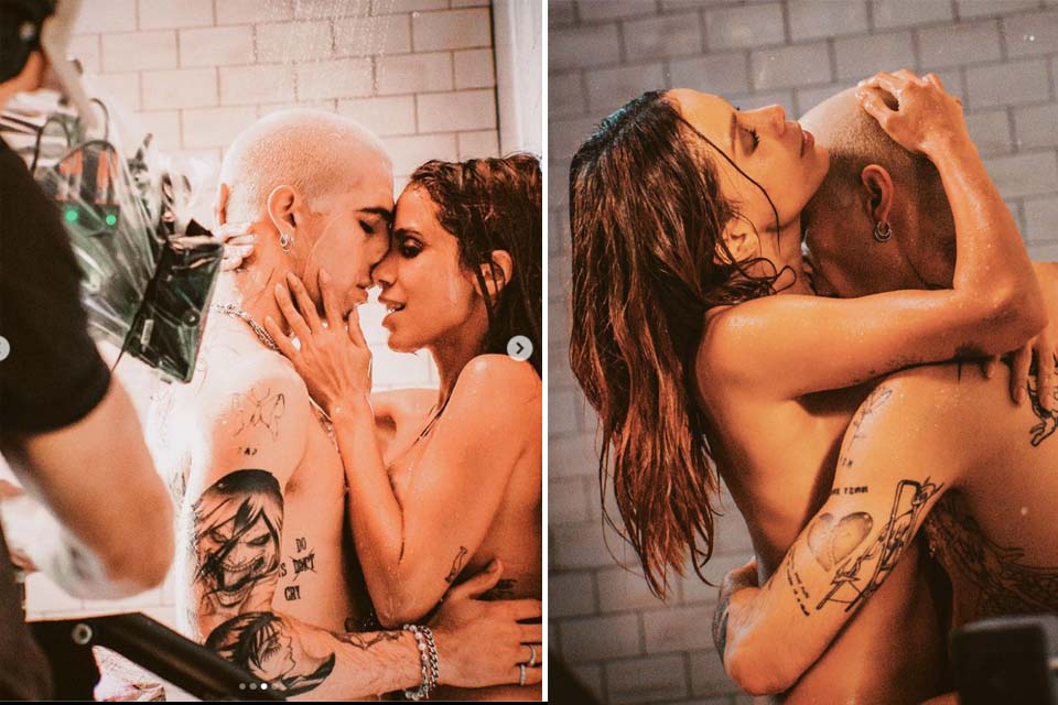 Anitta compartilha bastidores de clipe sensual com Damiano David, do Måneskin         