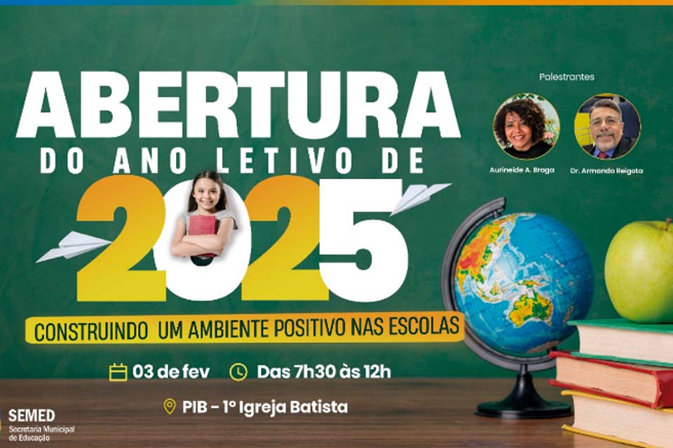 Semed promoverá Abertura do Ano Letivo em 3 de fevereiro