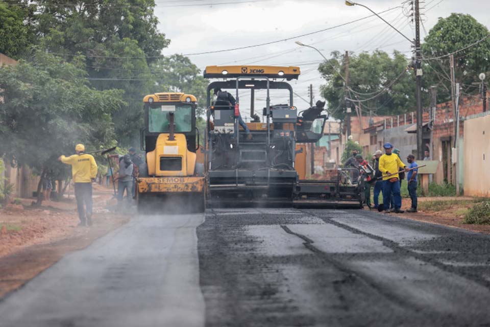 Porto Velho ultrapassa meta e asfalta mais de 100 quilômetros em 2021  