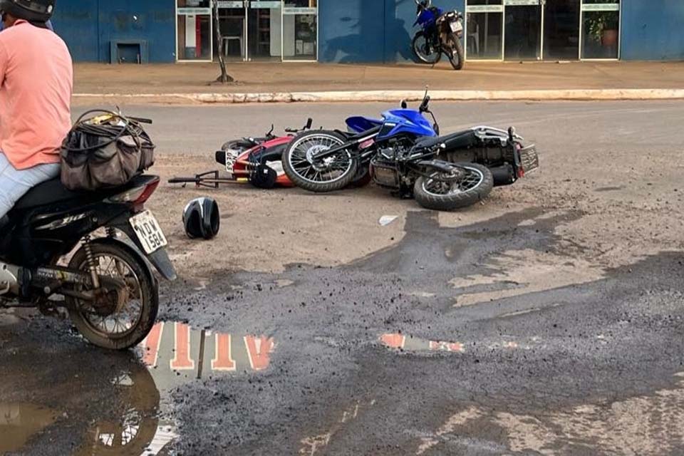 Colisão entre motocicletas deixa dois condutores feridos no Setor 03