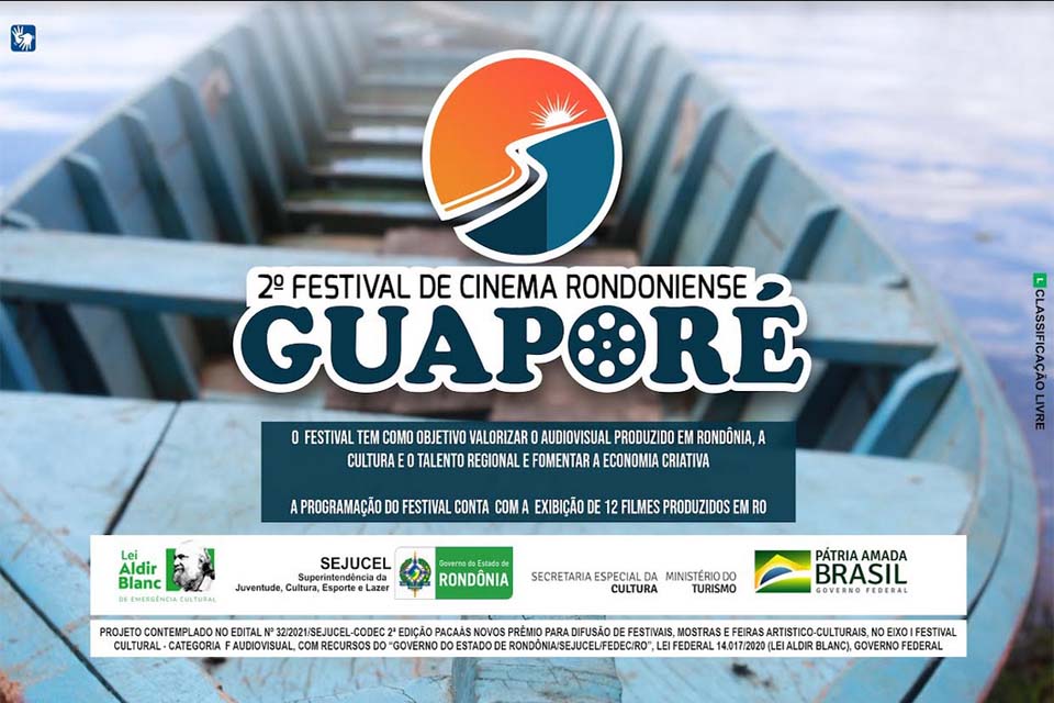 Segunda edição do Festival de Cinema Rondoniense Guaporé acontecerá através de lives