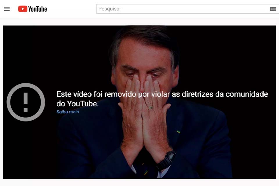 YouTube remove pelo menos 11 vídeos de Bolsonaro sobre cloroquina