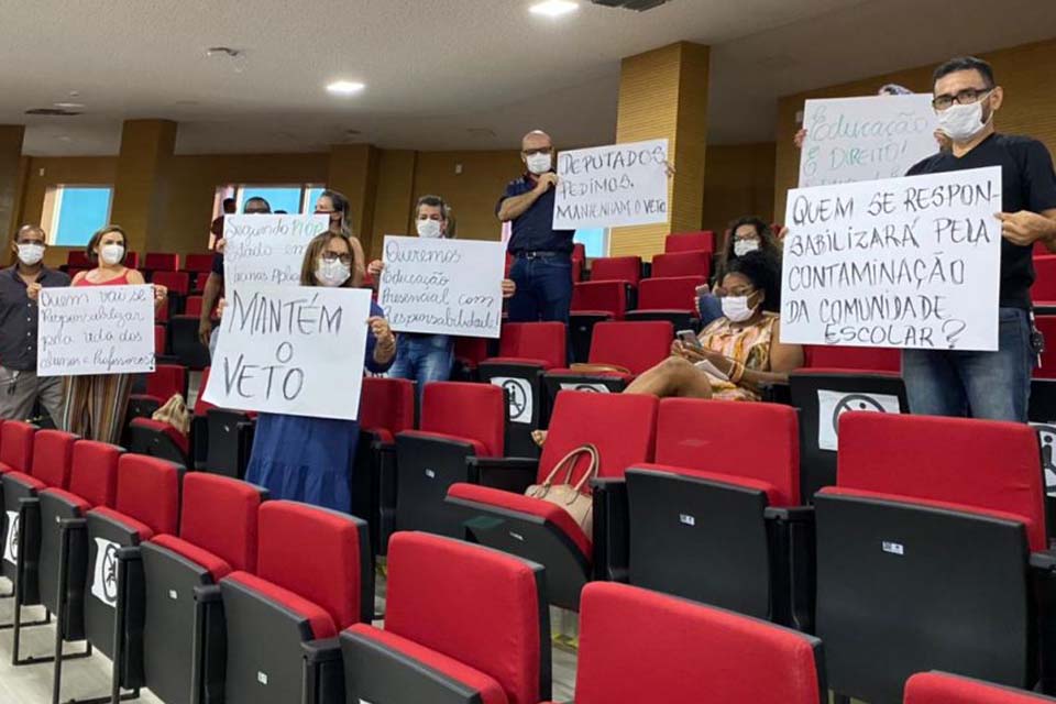 Votação na Assembleia Legislativa de Rondônia - ALE para manter ou não veto ao PL 1170/2021 é adiada por falta de quórum