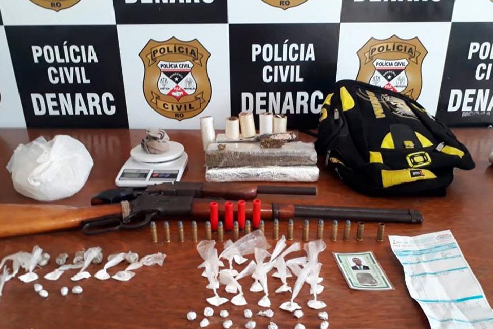 Denarc prende suspeitos com 3 KG de maconha e duas armas de fogo