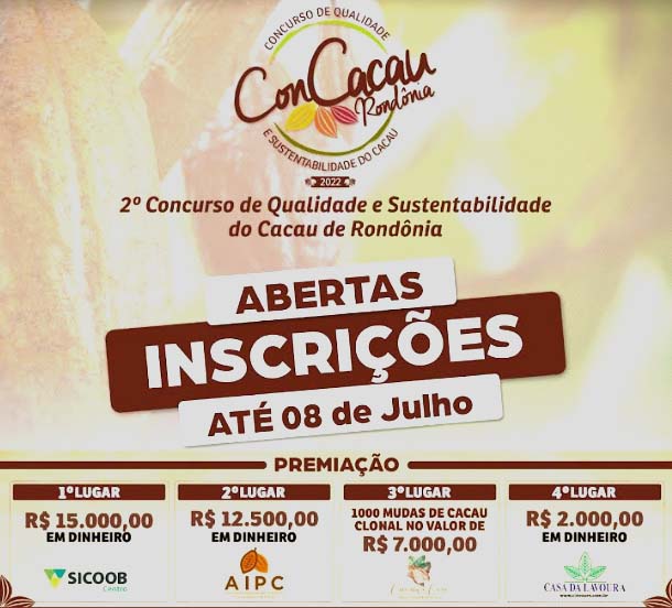 Abertas as inscrições para o principal concurso de cacau de Rondônia