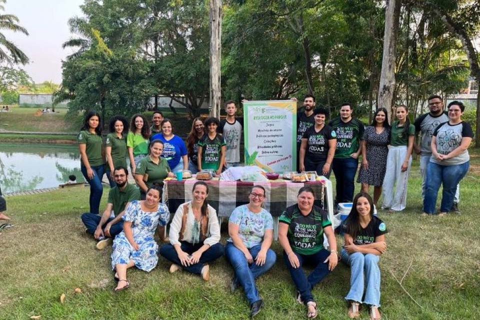 Realizada em Ariquemes pelo Instituto Federal de Educação, ação de ensino e extensão “Biologia no Parque”