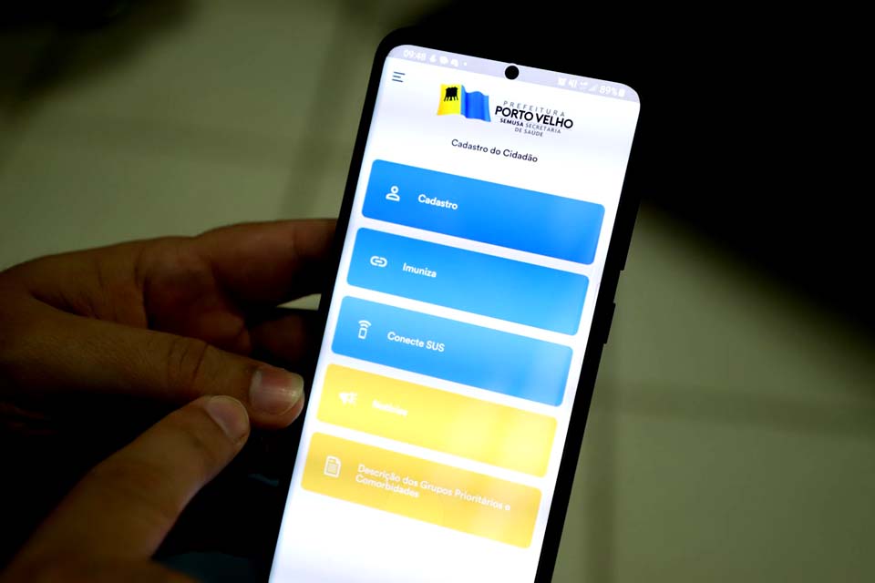 Prefeitura de Porto Velho lança aplicativo para facilitar agendamento de vacinas