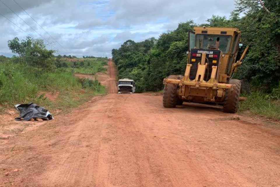 Idoso morre atropelado por Patrol da prefeitura em Rolim de Moura